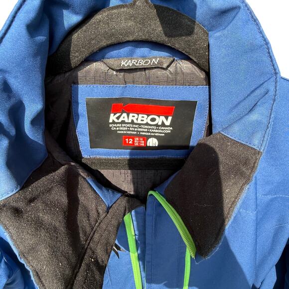 Karbon  Ski Winter Jacket Kids Size 12 Blue Warm 3 Extreme - Picture 1 of 8